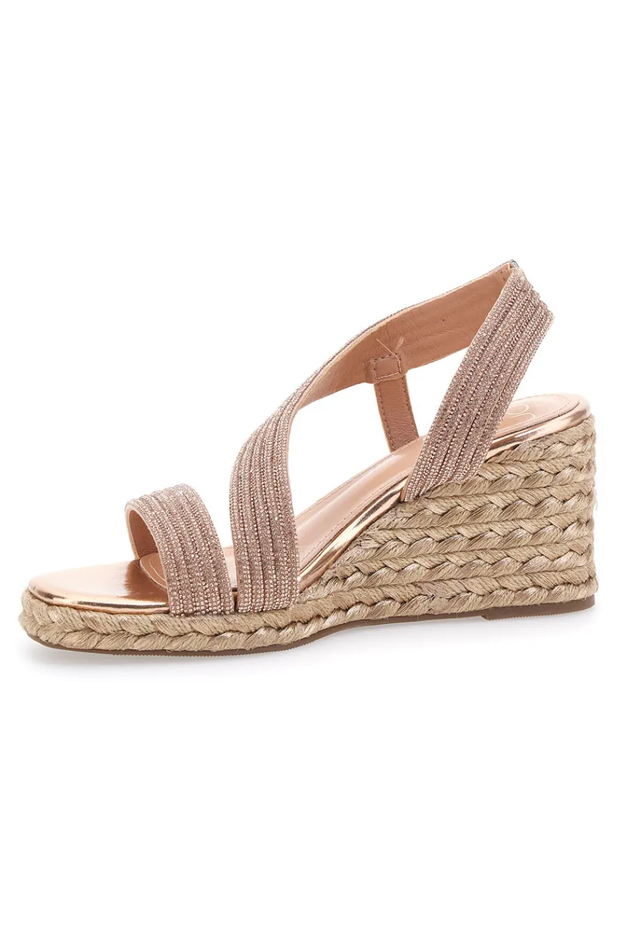 Sandali Oro con Zeppa con Glitter 602-MON DIEU Discount