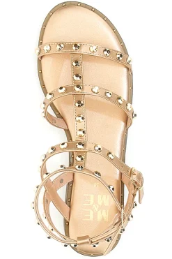 Sandali oro rosa con borchie e cinturino alla caviglia Me & Me 1663-ME u0026 ME Hot
