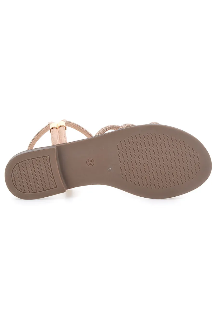 Sandali oro rosa con fascette sottili Me & Me 1703-ME u0026 ME Clearance