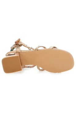 Sandali Oro Rosa Con Tacco Medio 652-THE FIRST Discount