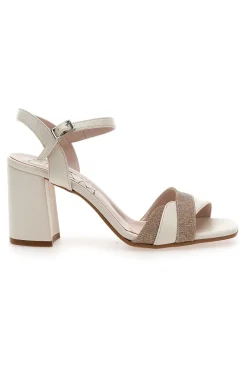 Sandali Panna e Oro Con Cinturino e Tacco 8,5 5548-PITTARELLO GLAM Sale