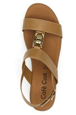 Sandali Platform Cognac Made in Italy Cafè Cost 364022-CAFÈ COST