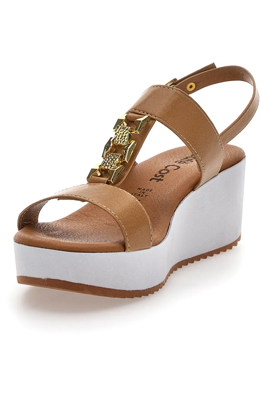 Sandali Platform Cognac Made in Italy Cafè Cost 364022-CAFÈ COST