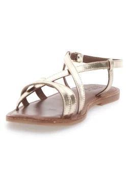 Sandali Platino a Infradito con Tomaia in Pelle Incrociata A99361103-PITTARELLO SUN Outlet