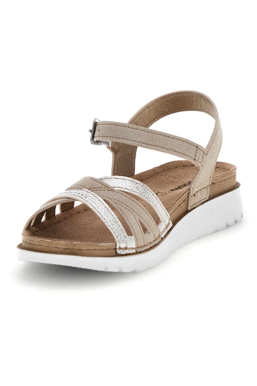 Sandali platino con fasce incrociate 54 CN-INBLU Sale