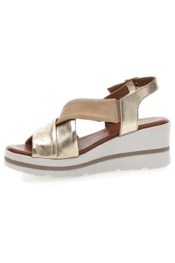 Sandali Platino Con Platform e Tomaia in Pelle 269020-MIO TEMPO Sale