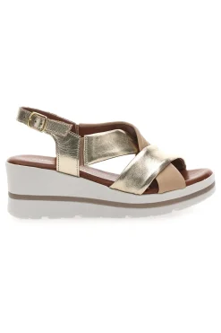 Sandali Platino Con Platform e Tomaia in Pelle 269020-MIO TEMPO Sale