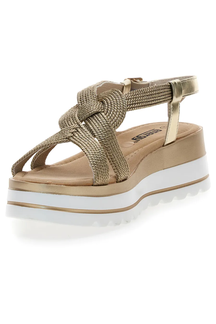 Sandali Platino Con Platform di 5,5 Cm 495-ENERGY Discount
