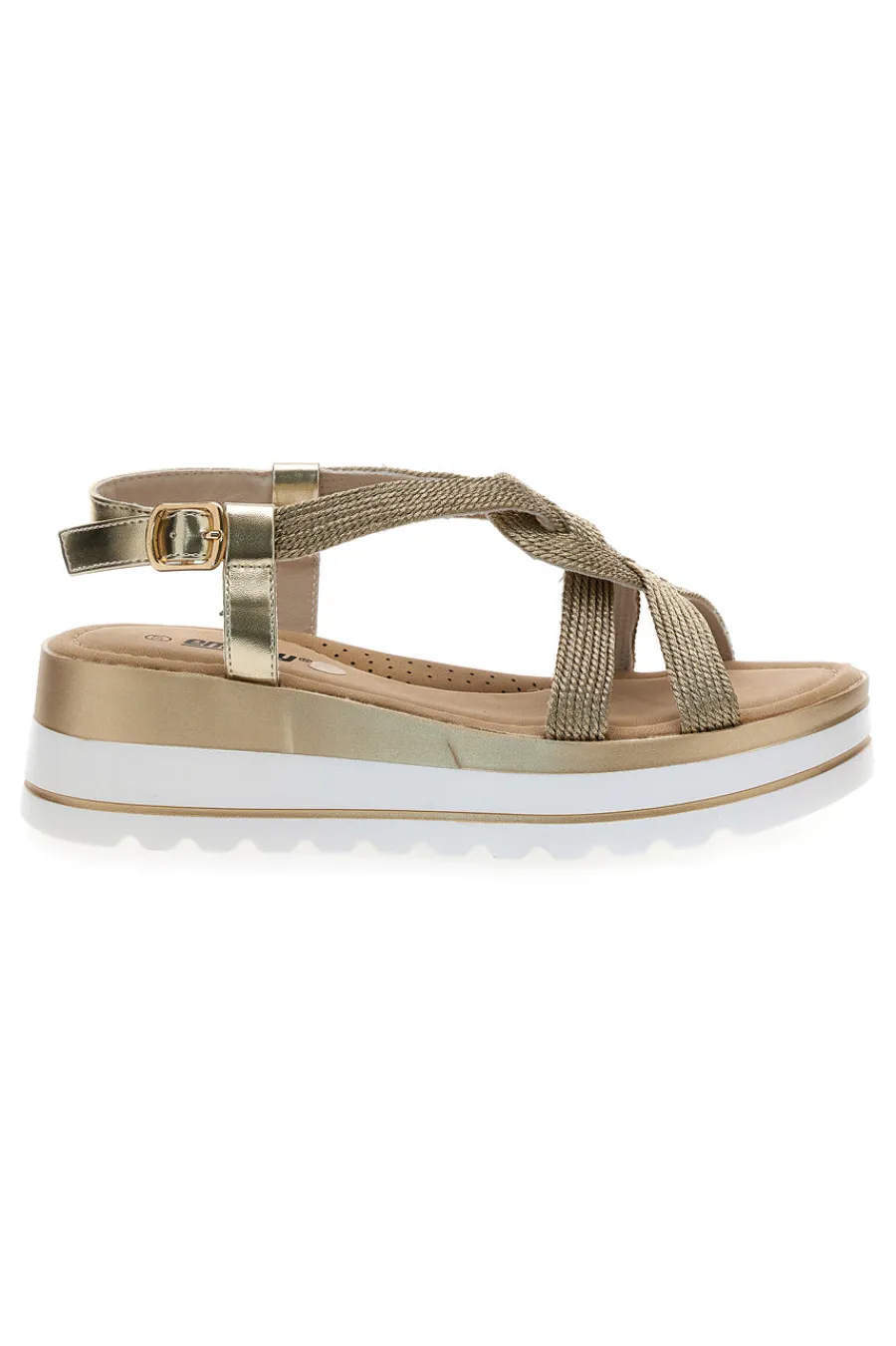 Sandali Platino Con Platform di 5,5 Cm 495-ENERGY Discount