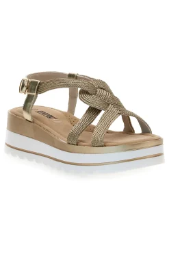 Sandali Platino Con Platform di 5,5 Cm 495-ENERGY Discount