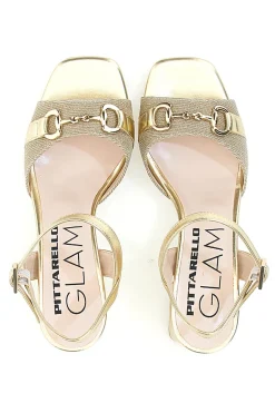 Sandali Platino Con Tacco e Cinturino alla Caviglia 5550-PITTARELLO GLAM Sale