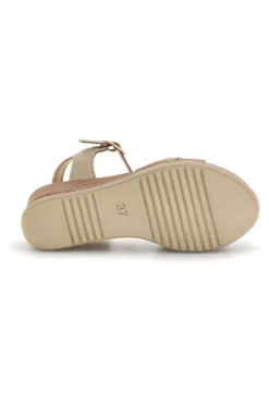 Sandali platino con zeppa 10 FK-INBLU Best