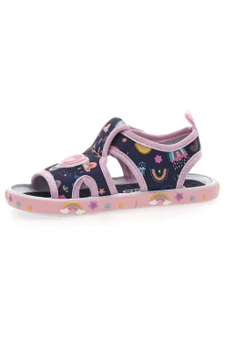 Sandali Primi Passi Blu e Rosa con Punta Aperta PITT KIDS PK2406B