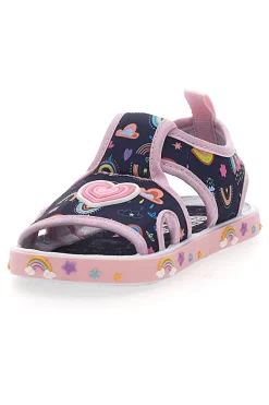 Sandali Primi Passi Blu e Rosa con Punta Aperta PITT KIDS PK2406B