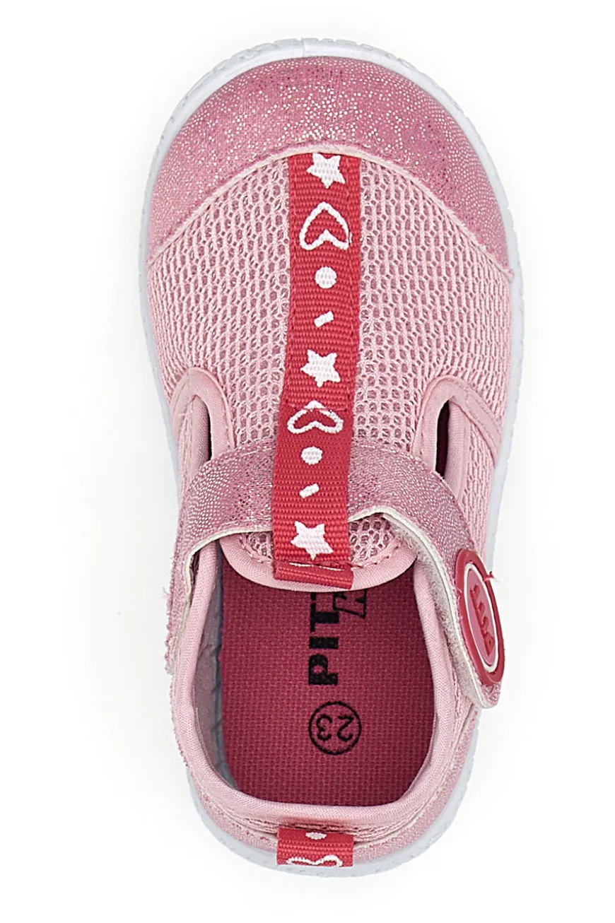 Sandali Rosa in Tessuto Pitt Kids 2870