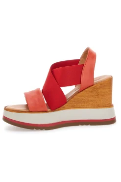 Sandali Rosse Con Zeppa 24953-PITTARELLO New