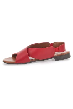 Sandali Rossi Flat In Vera Pelle Con Elastico 225435-PITTARELLO LOOK Discount