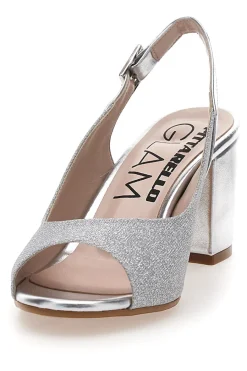 SandalI Slingback Argento con Punta Aperta 5916-PITTARELLO GLAM Clearance