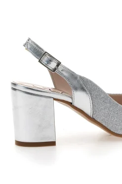 SandalI Slingback Argento con Punta Aperta 5916-PITTARELLO GLAM Clearance