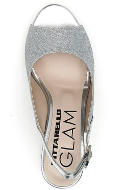 SandalI Slingback Argento con Punta Aperta 5916-PITTARELLO GLAM Clearance