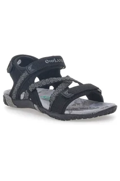 Sandali Sportivi con Velcro Neri 22326-OVERLAND Outlet