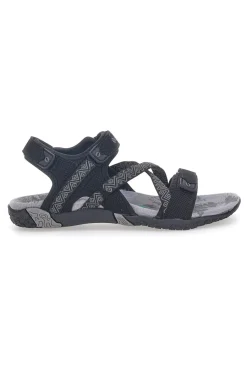 Sandali Sportivi con Velcro Neri 22326-OVERLAND Outlet