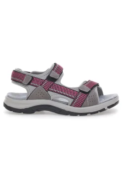 Sandali sportivi grigi e fucsia con chiusura a strappo 51358-TIGLIO Clearance
