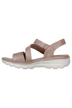 Sandali taupe metallizzato con tripla fascia regolabile EASY GOING ALL DAY CHIC-SKECHERS Online