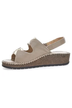 Sandali Taupe Sling-back Con Velcro 42063-PITTARELLO Best