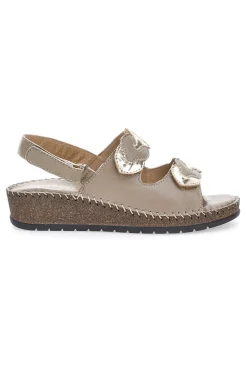Sandali Taupe Sling-back Con Velcro 42063-PITTARELLO Best