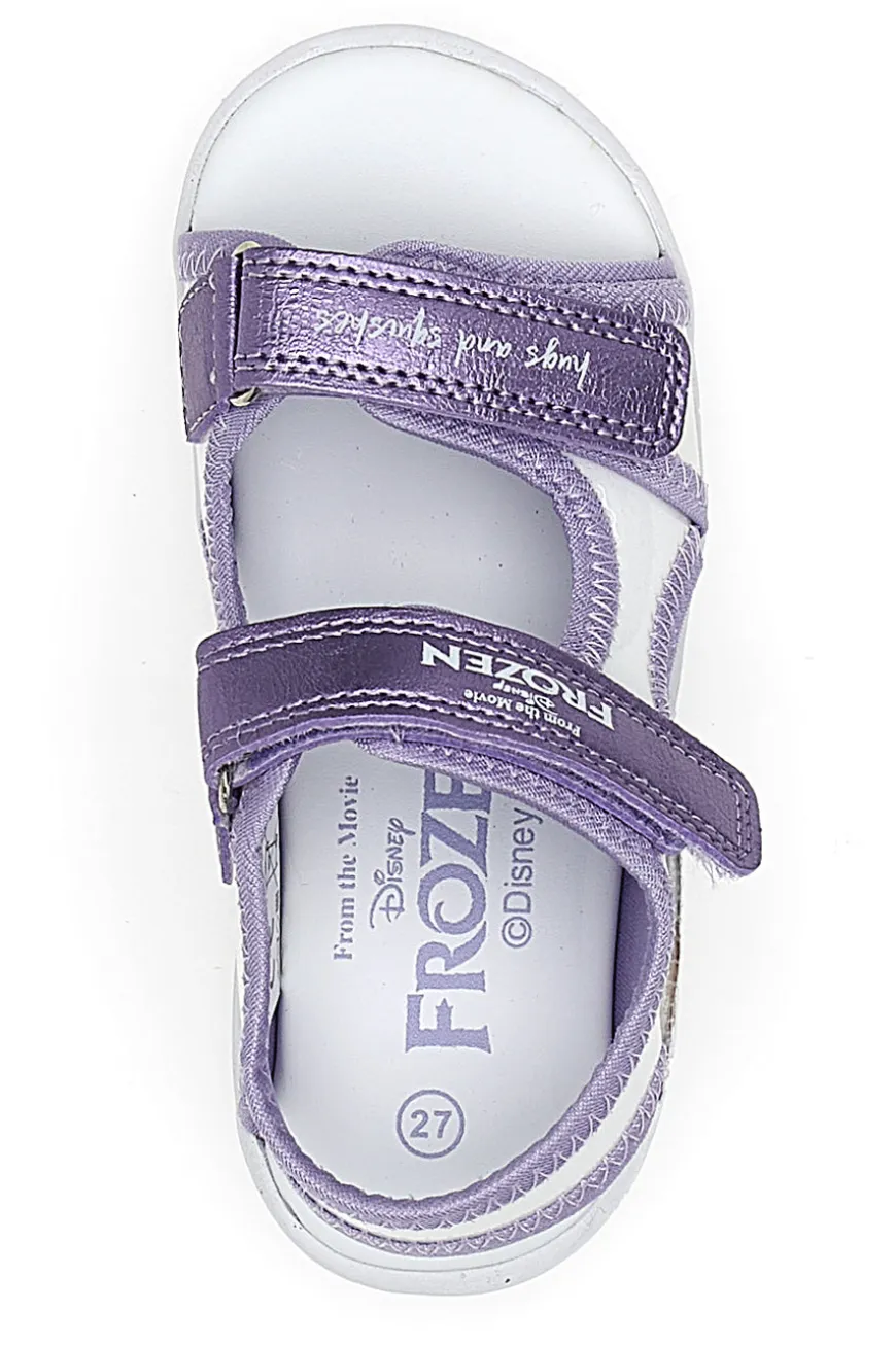Sandali Viola Con Luci e Strappi in Velcro Frozen D11955M