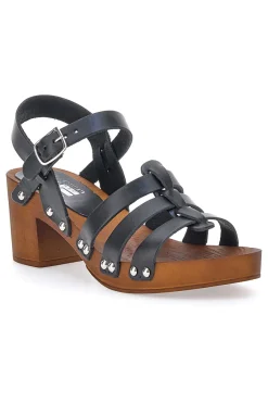Sandali Zoccoli Neri Con Tacco 6 cm 5759-PITTARELLO LOVE Online