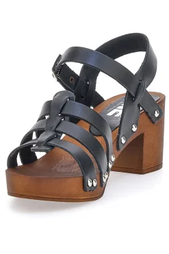 Sandali Zoccoli Neri Con Tacco 6 cm 5759-PITTARELLO LOVE Online