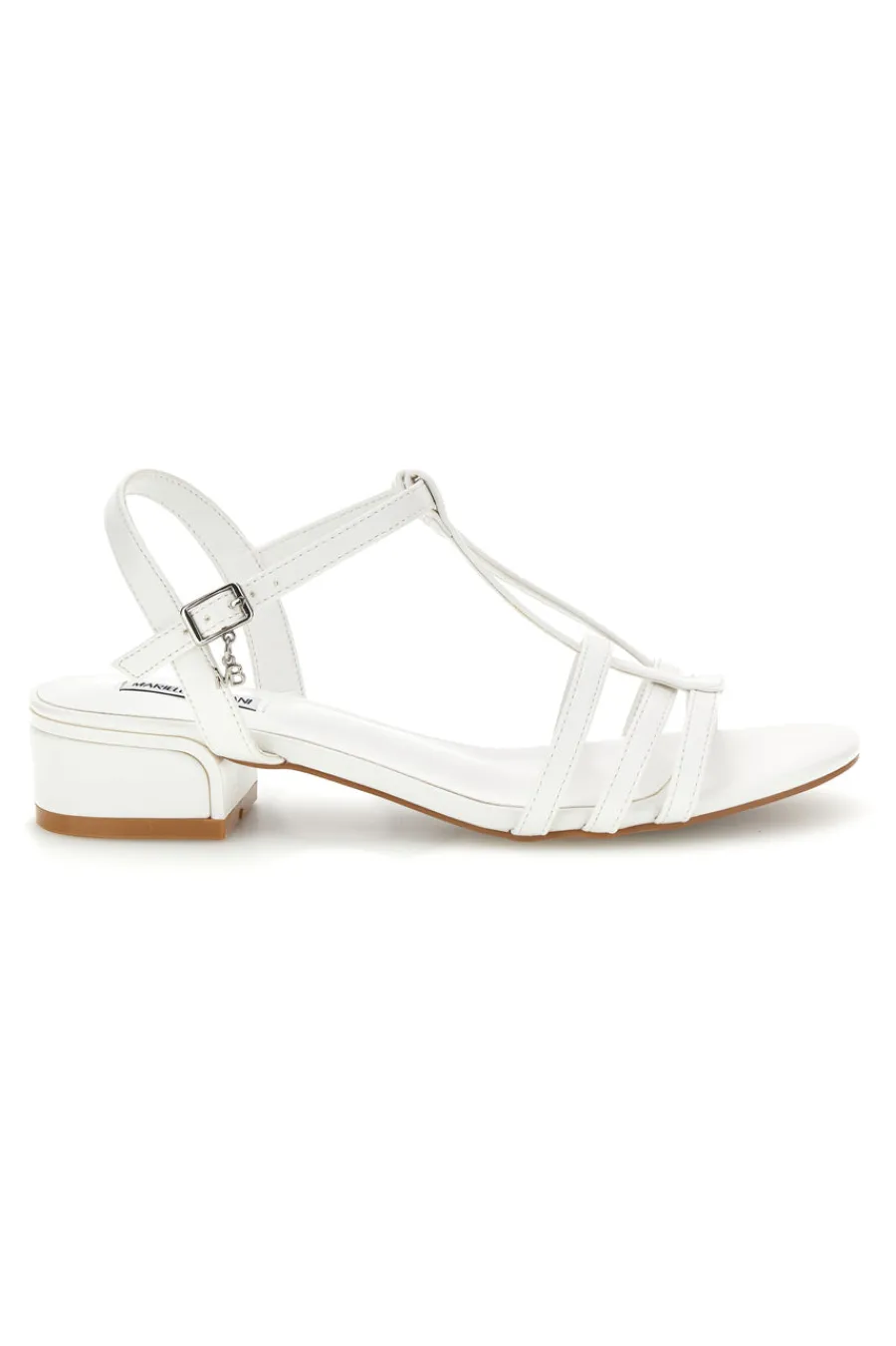 Sandalo bianco con tacco basso Burani 519431346-MARIELLA BURANI Clearance