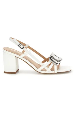 Sandalo con tacco e sottopiede in pelle Ferre F884-FERRE' Sale