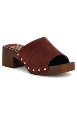 Sandalo bordeaux con tacco e borchie Must Have 11934-PITTARELLO Outlet