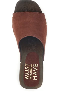 Sandalo bordeaux con tacco e borchie Must Have 11934-PITTARELLO Outlet