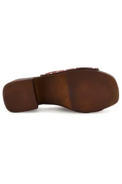 Sandalo bordeaux con tacco e borchie Must Have 11934-PITTARELLO Outlet