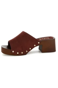 Sandalo bordeaux con tacco e borchie Must Have 11934-PITTARELLO Outlet