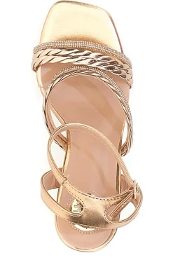 Sandalo Champagne con tacco alto 66135-LE HAVRE PARIS Online