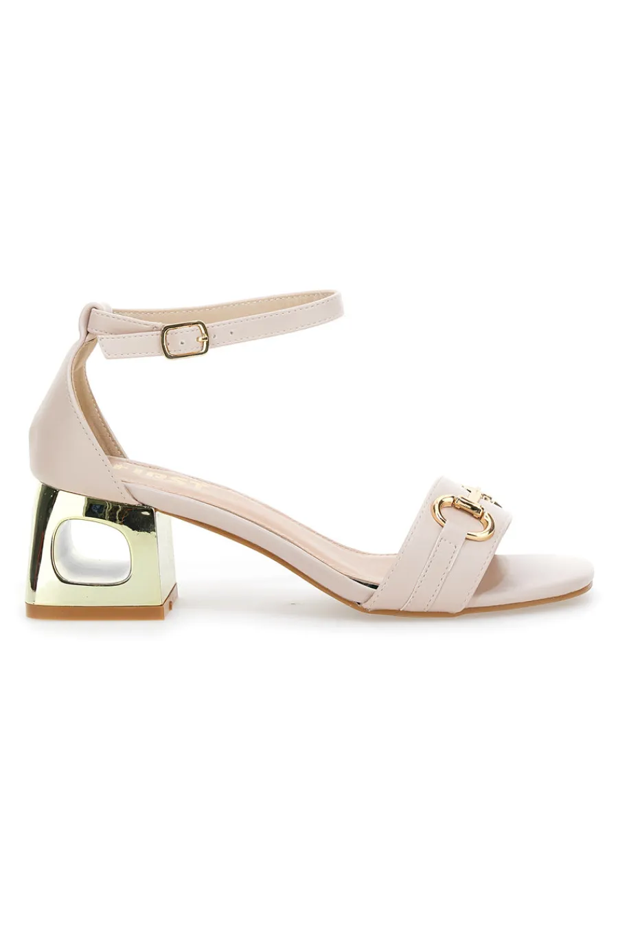Sandalo con tacco 1602 Beige-THE FIRST New