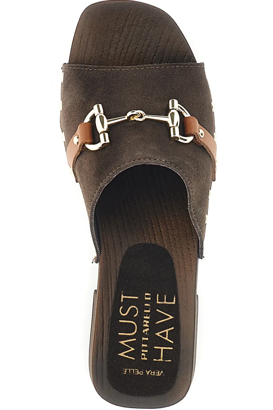 Sandalo marrone in pelle con tacco alto Must Have 11934-PITTARELLO Outlet