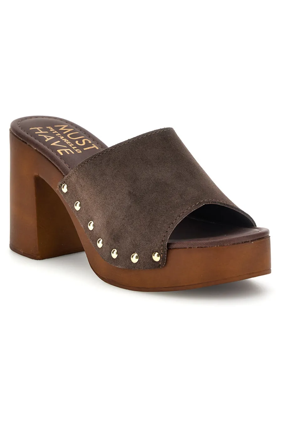Sandalo marrone in pelle con tacco alto Must Have 11934-PITTARELLO Outlet