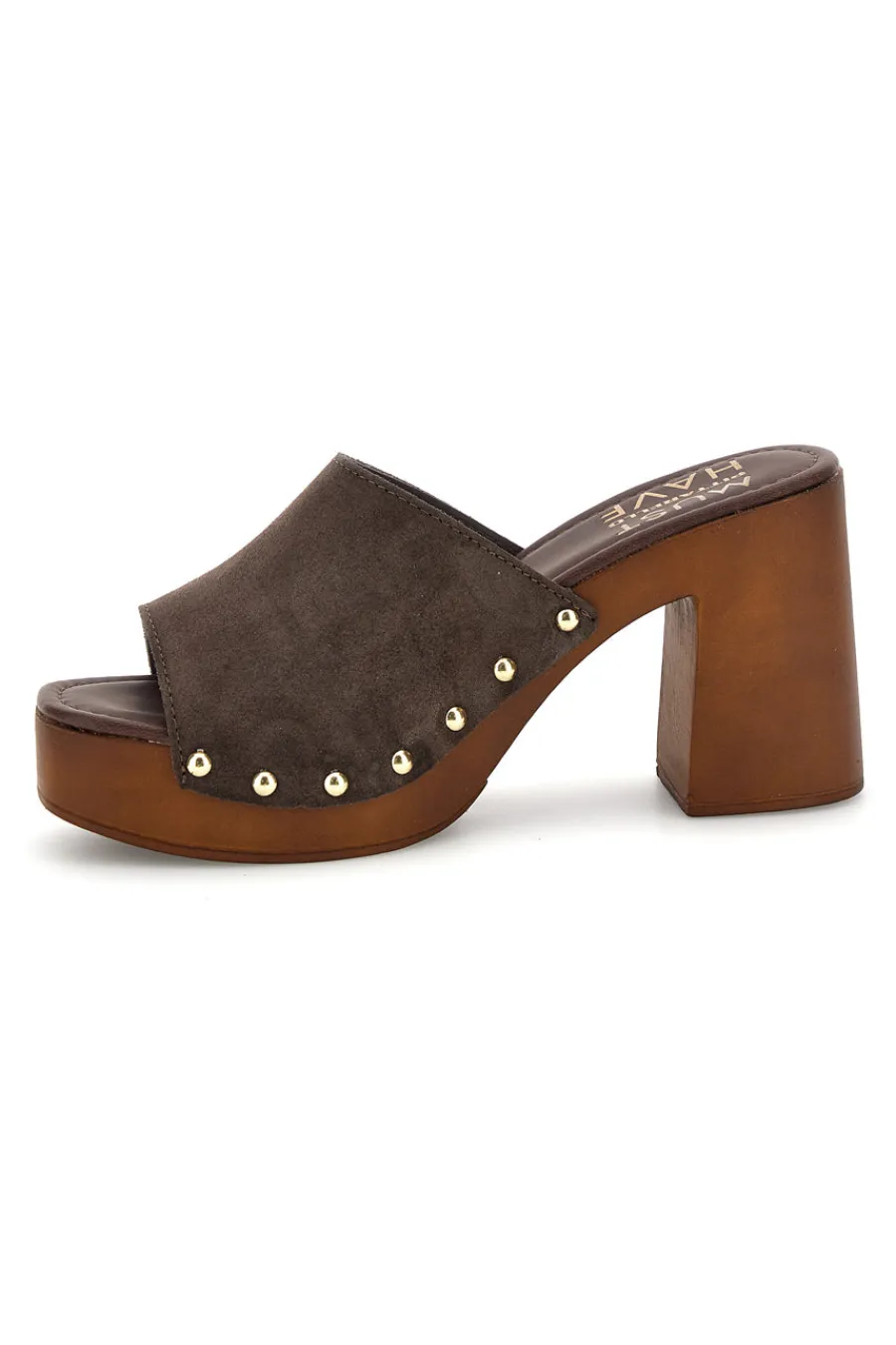 Sandalo marrone in pelle con tacco alto Must Have 11934-PITTARELLO Outlet