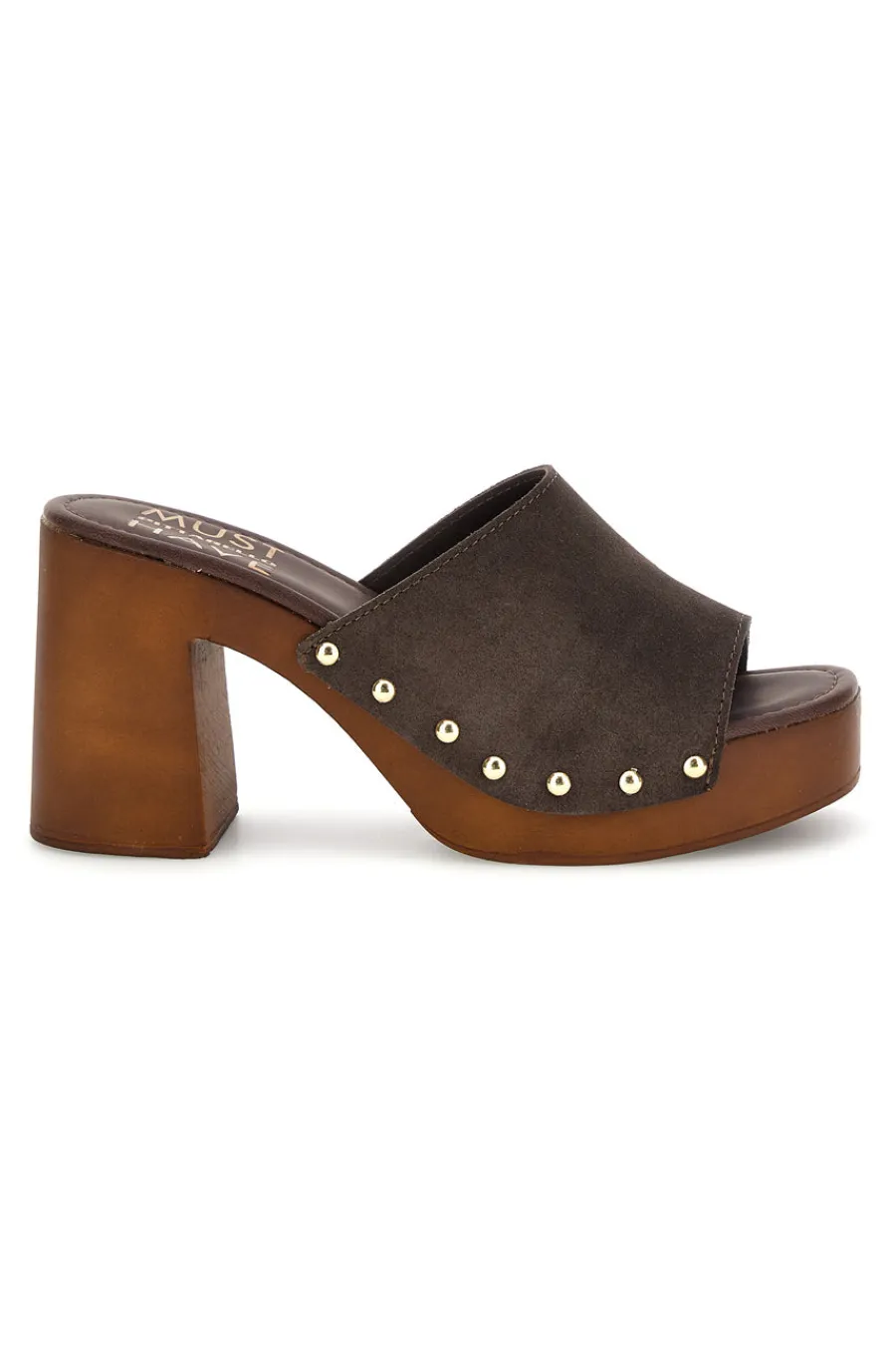 Sandalo marrone in pelle con tacco alto Must Have 11934-PITTARELLO Outlet