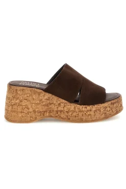 Sandalo marrone in pelle con zeppa Must Have 11937-PITTARELLO Best