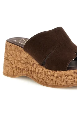 Sandalo marrone in pelle con zeppa Must Have 11937-PITTARELLO Best