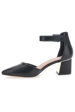 Sandalo nero con tacco e cinturino 8257482838-MON DIEU Outlet