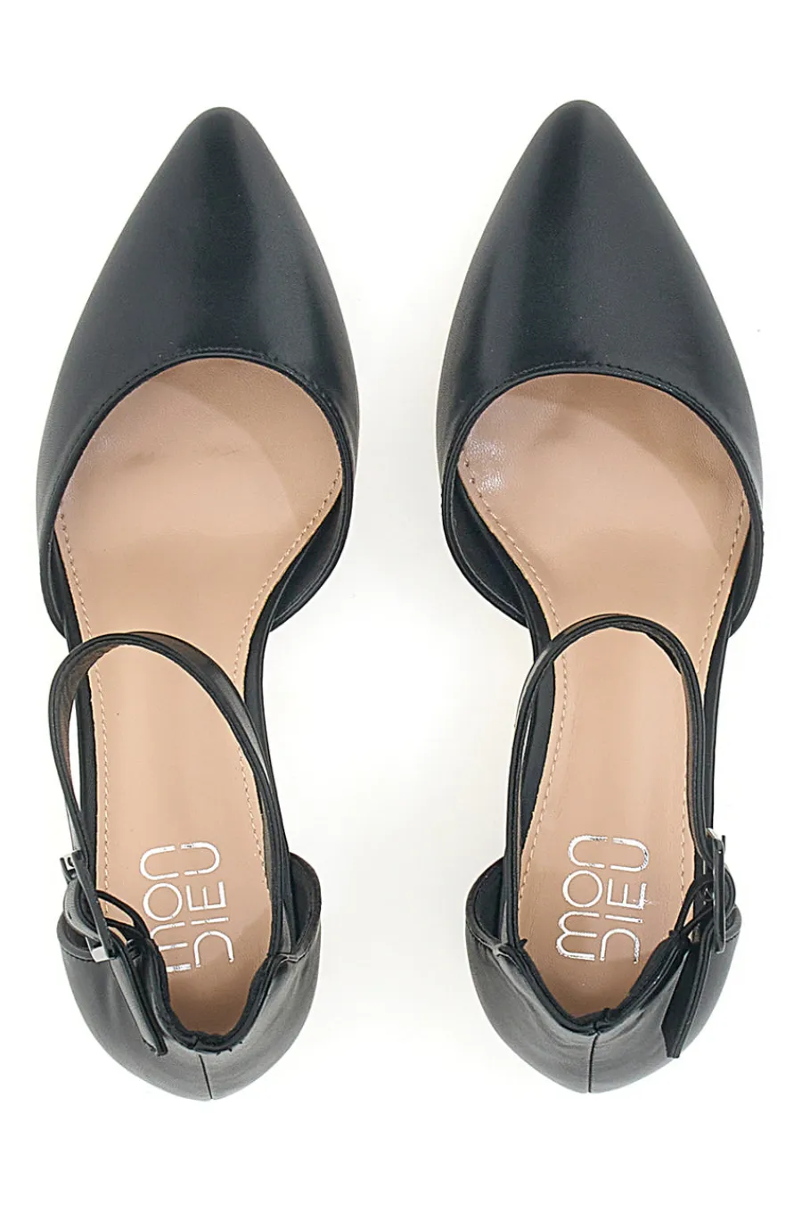 Sandalo nero con tacco e cinturino 8257482838-MON DIEU Outlet