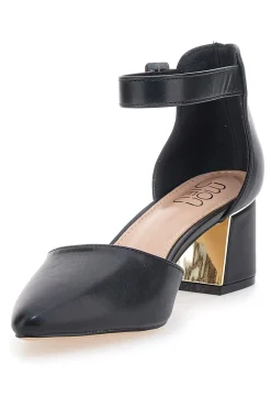Sandalo nero con tacco e cinturino 8257482838-MON DIEU Outlet